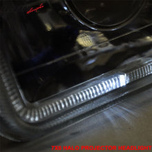 Load image into Gallery viewer, 7X6 H4 White Halo Projector Headlight H6014 H6052 H6054 Clear Housing