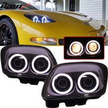 Load image into Gallery viewer, 1997-2003 Corvette C5 Headlight Projector Dual LED Halo Rim HID 6000K