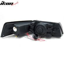 Load image into Gallery viewer, 1999-2004 Ford Mustang Black Projector Headlights Lamps Amber Pair
