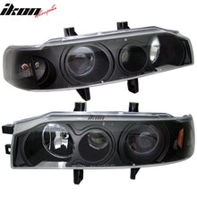Load image into Gallery viewer, 1990-1993 Honda Accord 1Pc Projector Headlights Black Blue Housing