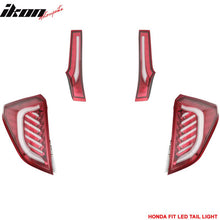 Load image into Gallery viewer, Fits 14-17 Honda FIT JAZZ LEDBar Tail Lights Switchback - Red Clear