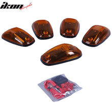 Load image into Gallery viewer, 5Pc Oval Top Cab Roof Lights Running Marker Yellow Len Dodge Ford