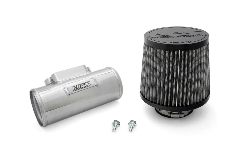 HPS 3" Aluminum MAF Housing Adapter Tube with 6.5" Air Filter for Toyota Lexus 2JZ 1MZ 1UZ MAFT-1602 Polished