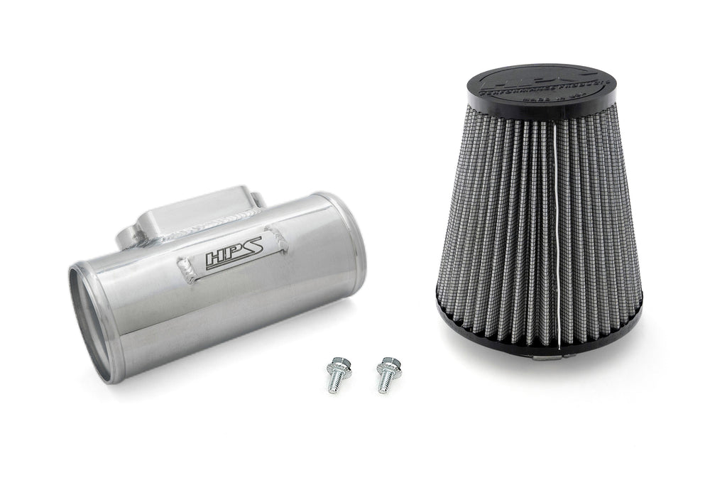 HPS 3" Aluminum MAF Housing Adapter Tube with 6.75" Air Filter for Toyota Lexus 2JZ 1MZ 1UZ MAFT-1604 Polished