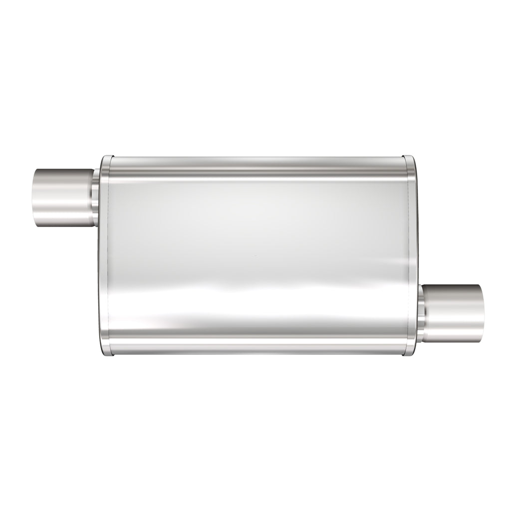 Stainless Muffler 3in Offset In / Out