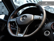 Load image into Gallery viewer, AutoTecknic Carbon Fiber Steering Wheel Trim - Mercedes Benz (Various Vehicles)