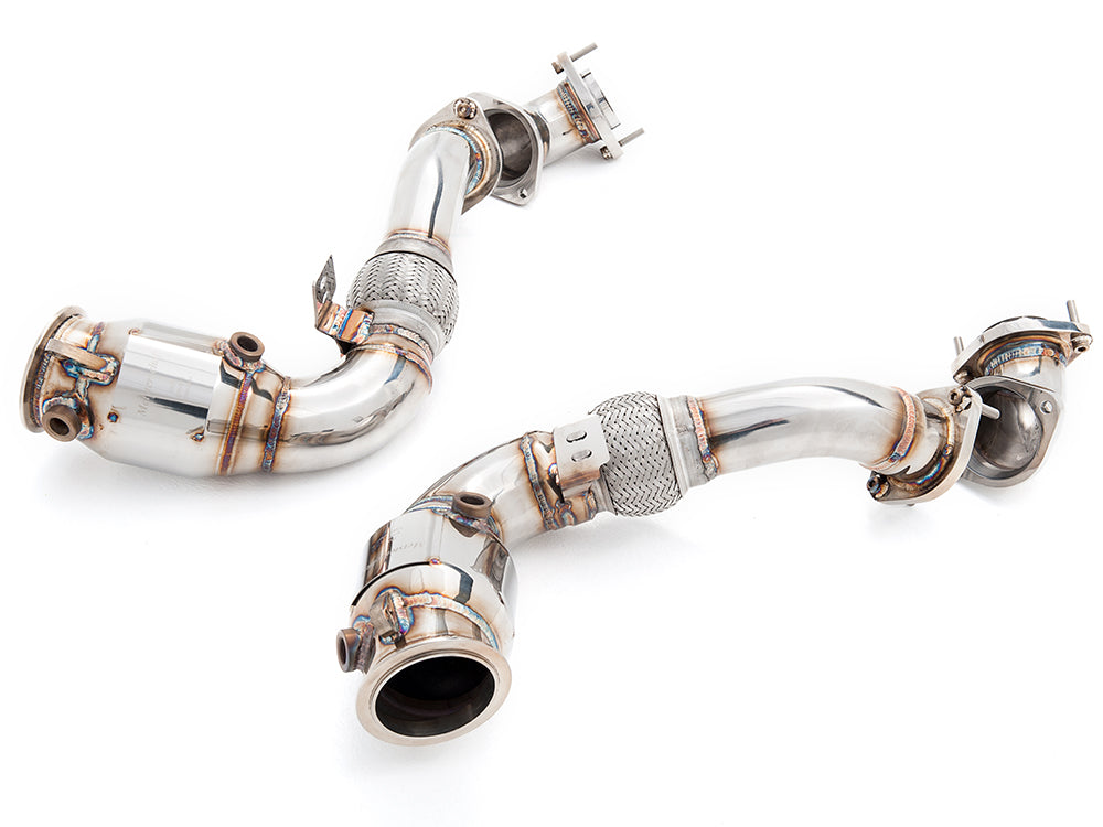 BMW E71 X6 SAV Sport 2008-2014 Down Pipes OBD2 - 400CEL Sport Cats (X6M S63 / X6 5.0i)