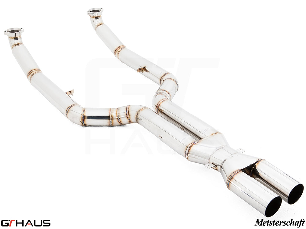 BMW F06 M6 Gran Coupe 2014-2019 Full Cat-Back Bolt-On Pipe (LXR) with velocity box (90mm piping)