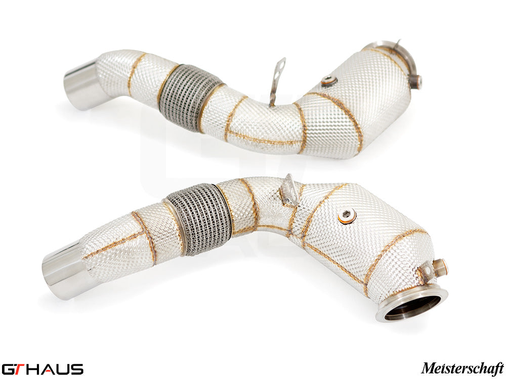 BMW F12/13 M6 2012-2018 Down Pipes OBD2 - 400 CEL Sport Cats (90mm piping)