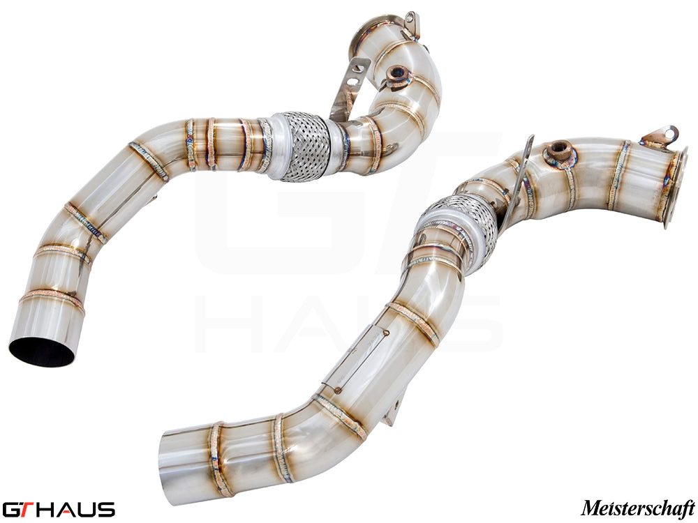 BMW F86 X6M SAV 2015-2019 Down Pipes OBD2 - 400 CEL Sport Cats (90mm piping)