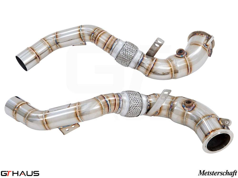 BMW F86 X6M SAV 2015-2019 Down Pipes OBD2 - 400 CEL Sport Cats (90mm piping)