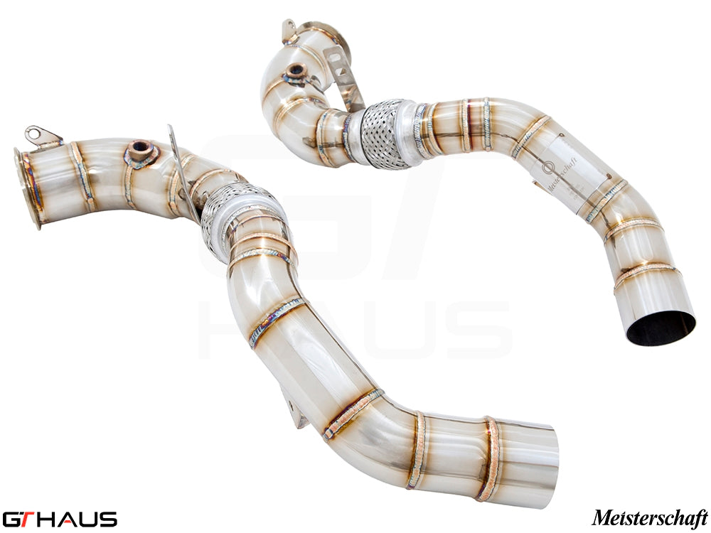 BMW F86 X6M SAV 2015-2019 Down Pipes OBD2 - 400 CEL Sport Cats (90mm piping)
