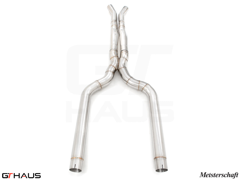 BMW F91/92 M8 / M8 Competition Coupe / Convertible 2020+ LSR Mid Resonator Delete Pipes (Full cat-back pipes) 76mm piping
