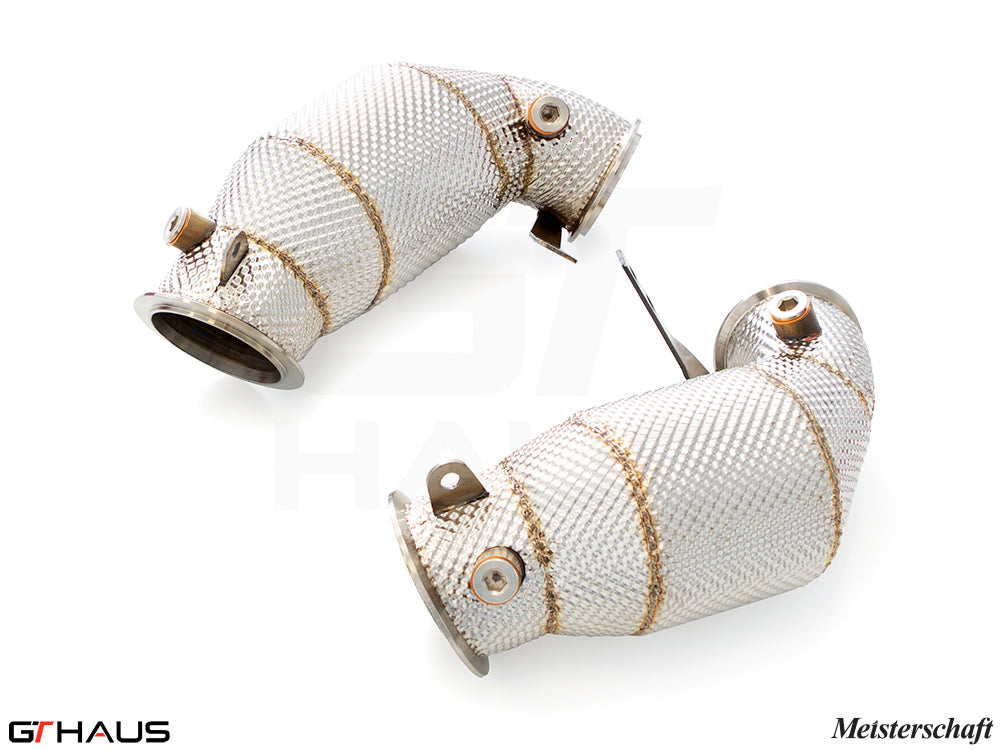 BMW F96 X6M LCI SAV 2024+ Down Pipes OBD2 - 400 CEL Sport Cats (90mm piping)