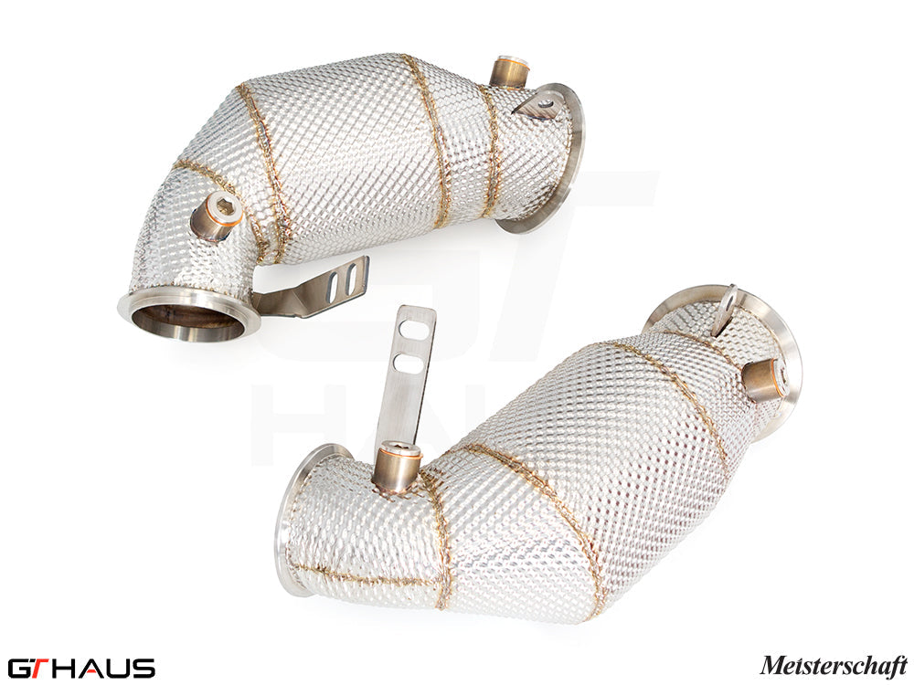 BMW F95 X5M LCI SAV 2024+ Down Pipes OBD2 - 400 CEL Sport Cats (90mm piping)