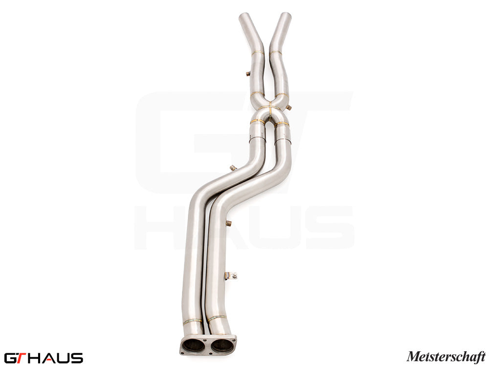 BMW F97 X3M SAV 2019-2021 Full Cat-Back 76mm DUAL LSR mid Resonator Delete pipes