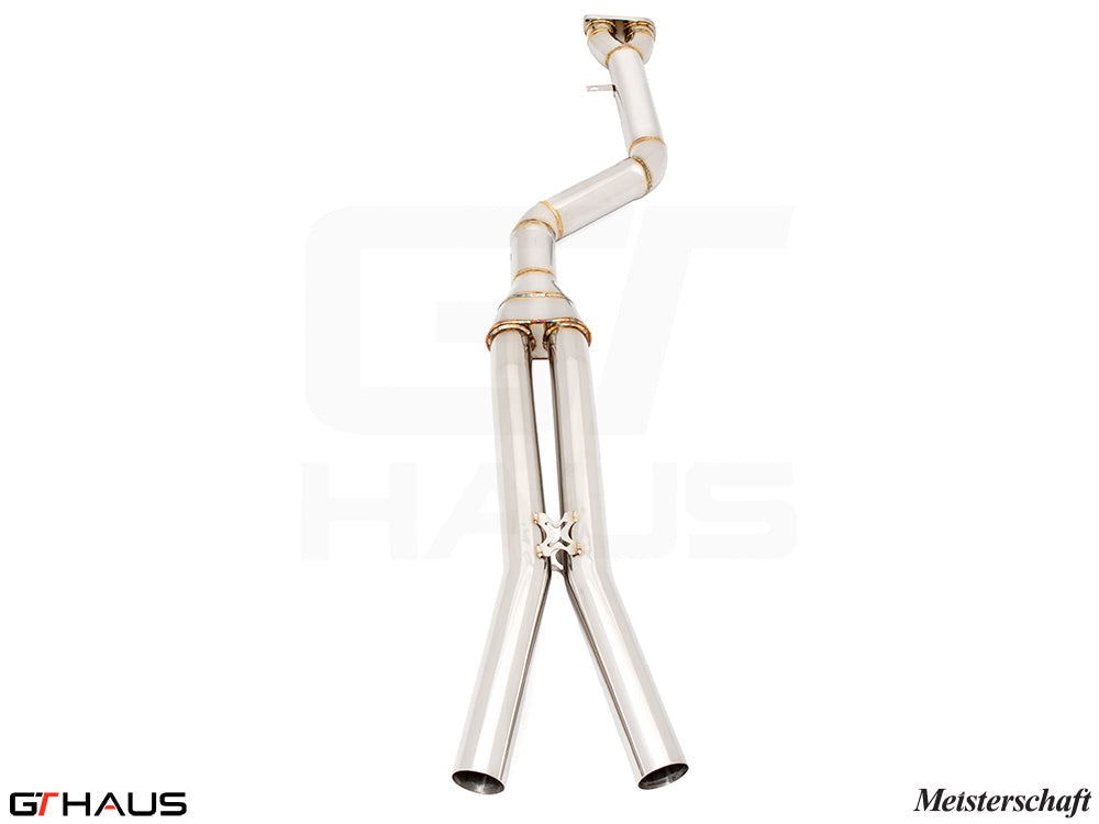 BMW F97 X3M SAV 2019-2021 Full Cat-Back 90mm SINGLE LX mid Resonator Delete pipes
