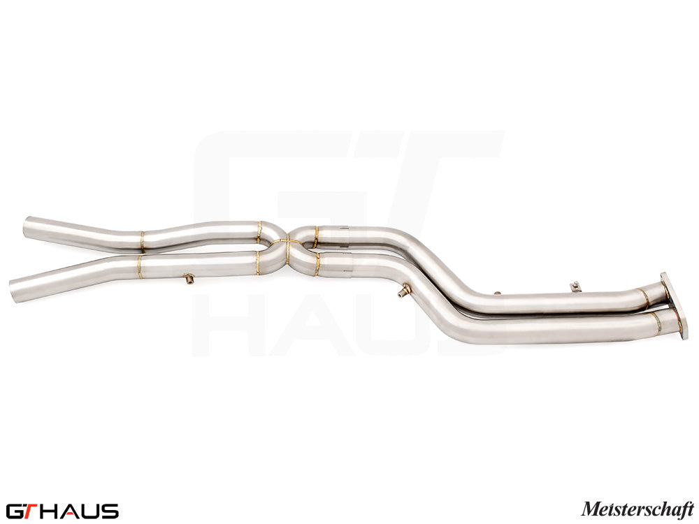 BMW F97 X3M SAV 2019-2021 Full Cat-Back 76mm DUAL LSR mid Resonator Delete pipes