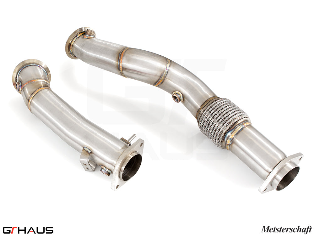BMW F98 X4M SAV 2019-2021 Down Pipes OBD2 - 400 CEL Sport Cats (90mm piping)