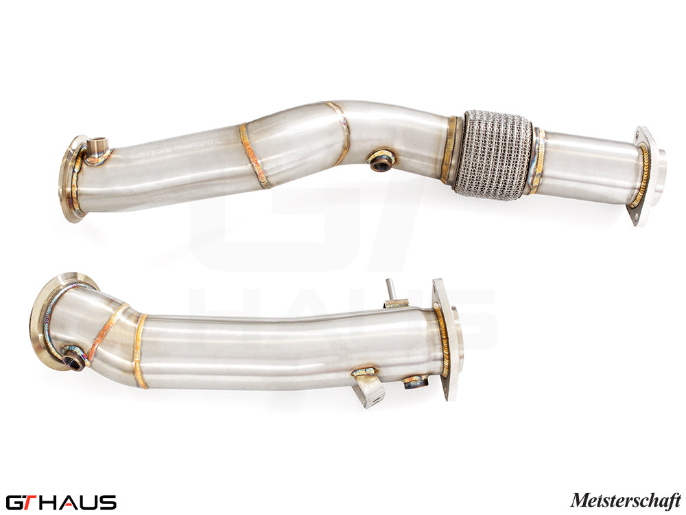 BMW F98 X4M SAV 2022+ Down Pipes OBD2 - 400 CEL Sport Cats (90mm piping)