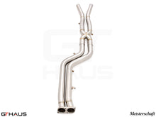 Load image into Gallery viewer, BMW F98 X4M SAV 2022+ Full Cat-Back 76mm DUAL LSR mid Resonator Delete pipes