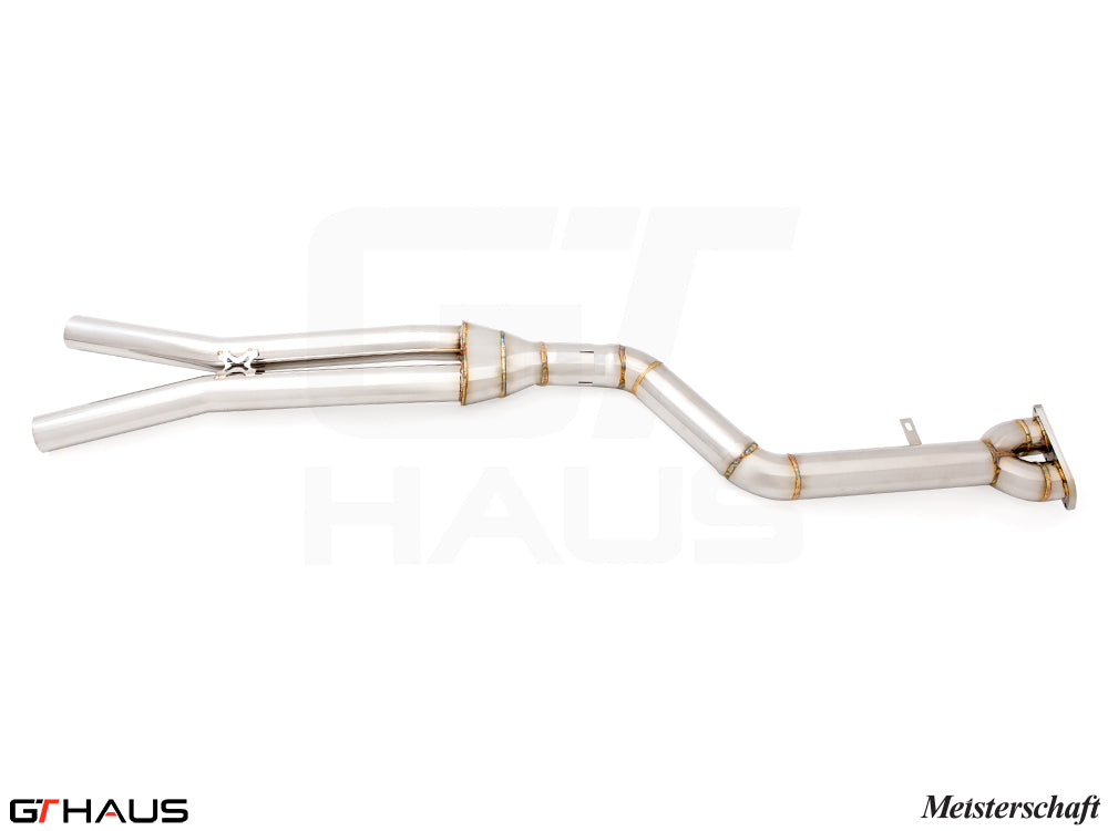 BMW F98 X4M SAV 2022+ Full Cat-Back 90mm SINGLE LX mid Resonator Delete pipes