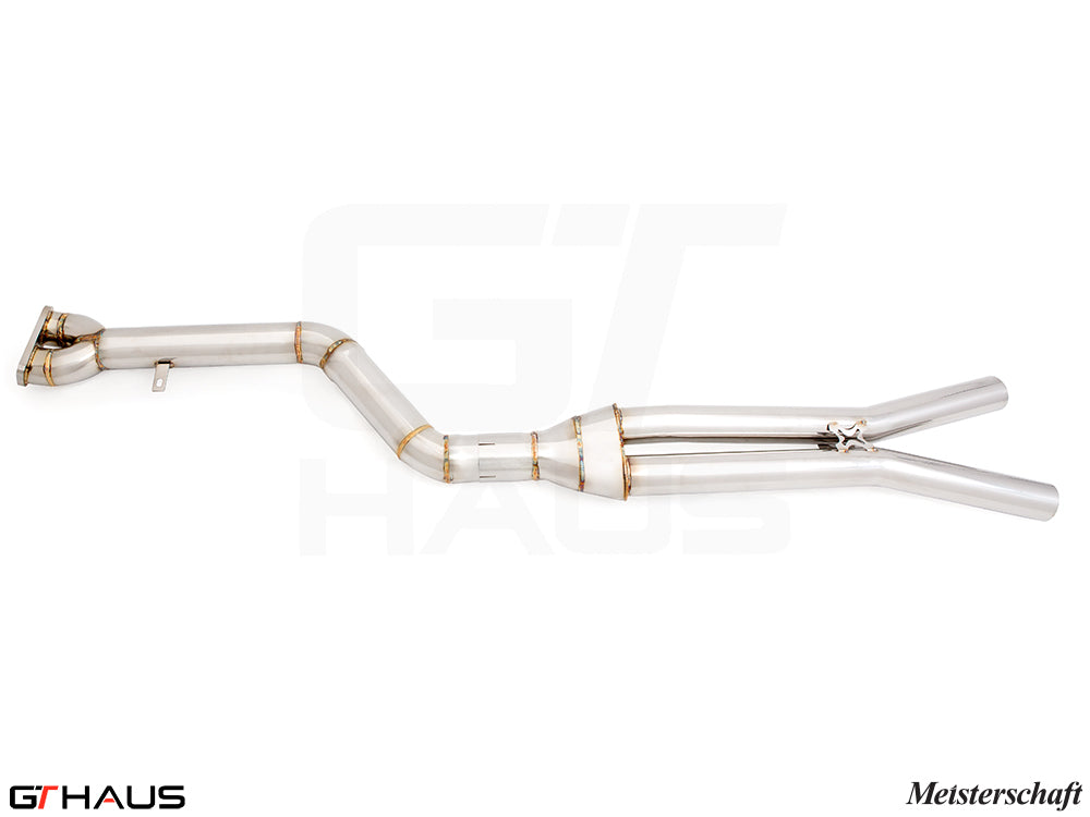 BMW F98 X4M SAV 2022+ Full Cat-Back 90mm SINGLE LX mid Resonator Delete pipes