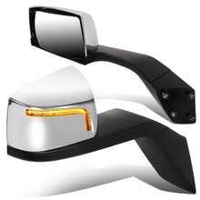Load image into Gallery viewer, 04-18 Volvo VN Series Hood Mirror Manual Sequential LED Black
