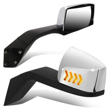 Load image into Gallery viewer, 04-18 Volvo VN Hood Mirror Manual Arrow Sequential LED Chrome