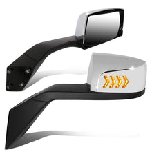 Load image into Gallery viewer, 04-18 Volvo VN Hood Mirror Manual Arrow Sequential LED Chrome