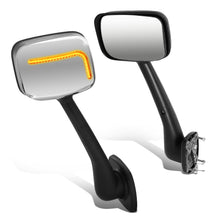 Load image into Gallery viewer, 08-17 Freightliner Cascadia Hood Mirror w/ Sequential LED Chrome