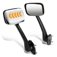 Load image into Gallery viewer, 08-17 Freightliner Cascadia Hood Mirror - Manual Chrome Sequential LED