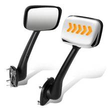 Load image into Gallery viewer, 08-17 Freightliner Cascadia Hood Mirror - Manual Chrome Sequential LED