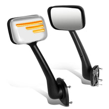 Load image into Gallery viewer, 08-17 Freightliner Cascadia Manual Hood Mirror w/ Amber LED Signal