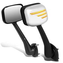 Load image into Gallery viewer, 08-17 Freightliner Cascadia Manual Hood Mirror w/ Amber LED Signal