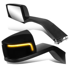 Load image into Gallery viewer, 18-21 Volvo VNL Hood Mirror with Amber Chasing LED L-Pattern