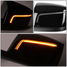 Load image into Gallery viewer, 18-21 Volvo VNL Hood Mirror with Amber Chasing LED L-Pattern