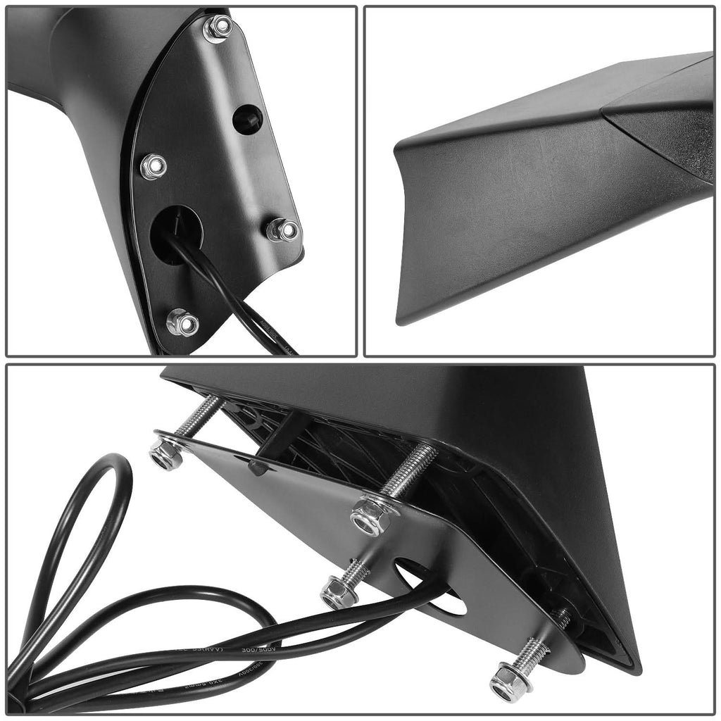 18-21 Volvo VNL Hood Mirror w/ Amber LED Turn Signals - Chrome