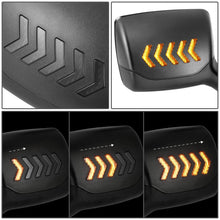 Load image into Gallery viewer, 2013-2021 Peterbilt 579/587 Kenworth T680 Chevron Arrow Style LED Turn Signal Hood Mirror - Black