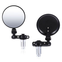 Load image into Gallery viewer, Motorcycle Bar End Mirror Black