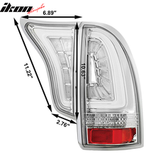 Load image into Gallery viewer, 2005-2015 Toyota Tacoma LED Clear Lens Chrome Housing Tail Lights