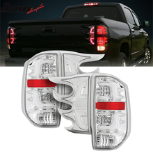 Load image into Gallery viewer, 2014-2016 Toyota Tundra Clear Lens Chrome Housing LED Tail lights
