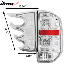 Load image into Gallery viewer, 2014-2016 Toyota Tundra Clear Lens Chrome Housing LED Tail lights