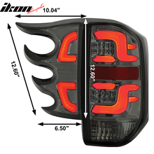 Load image into Gallery viewer, 2014-2016 Toyota Tundra S Smoke Lens Chrome Housing LED Tail lights