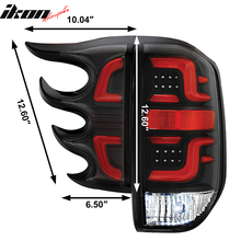 Load image into Gallery viewer, 2014-2016 Toyota Tundra BR Clear Lens Black Housing Tail lights Bar