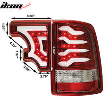 Load image into Gallery viewer, 2009-2016 Dodge RAM Clear Lens Red Housing LED Tail Lights