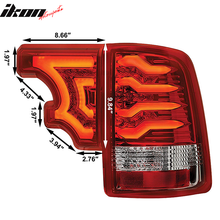 Load image into Gallery viewer, 2009-2016 Dodge RAM Red Lens Chrome Housing LED Tail Lights