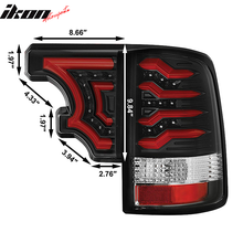 Load image into Gallery viewer, 2009-2016 Dodge Ram 1500-3500 Clear Lens Black Housing LED Tail Lights