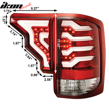 Load image into Gallery viewer, 2014-2019 GMC Sierra CR Style Red Replacement LED Tail Lights Lamps