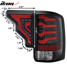 Load image into Gallery viewer, 2014-2019 GMC Sierra Clear Lens Black Housing Red Bars LED Tail Lights